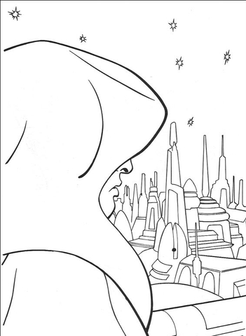 Chancellor Palpatine in Coruscant Coloring page