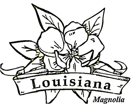 Louisiana Flowers  Coloring page