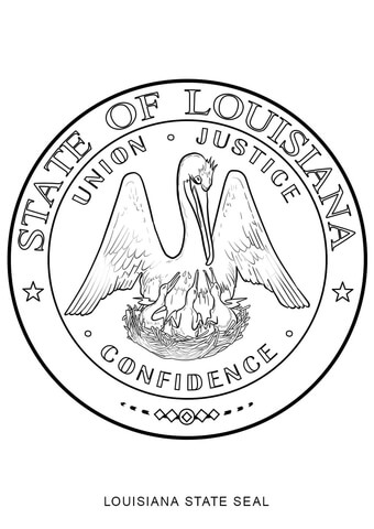 Louisiana State Seal Coloring page