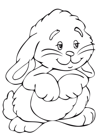 Lovely Bunny Coloring page