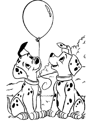 Lucky And its baloon Coloring page