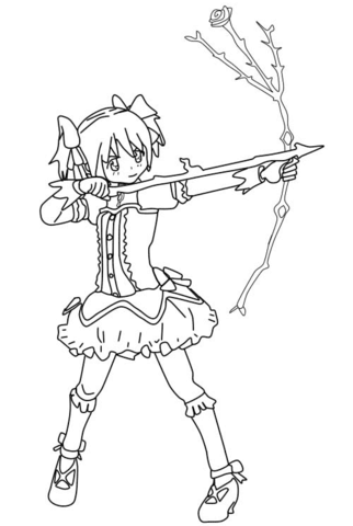 Madoka Kaname from Puella Magi Wiki Coloring page