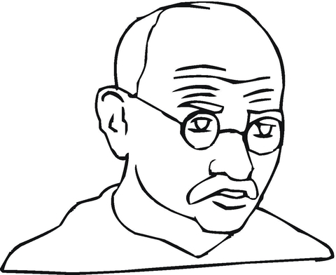 Mahatma Gandhi  Coloring page