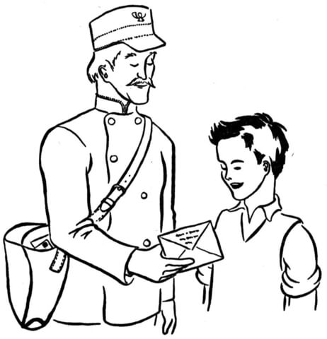 Mailman  Coloring page