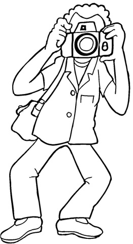 Photographer Coloring page