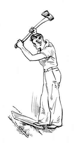 Man with Ax Coloring page