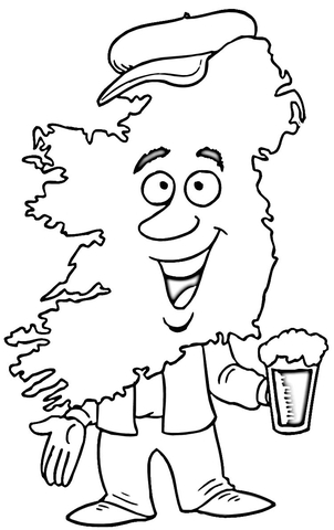 Map of Ireland  Coloring page