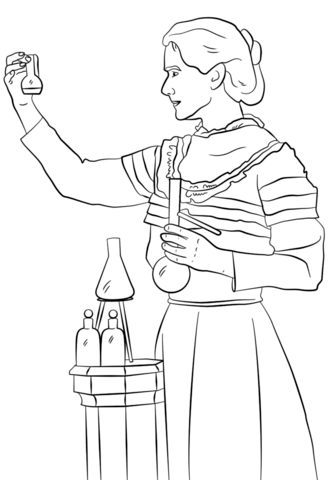 Marie Curie Coloring page