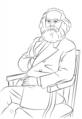 Karl Marx Coloring page