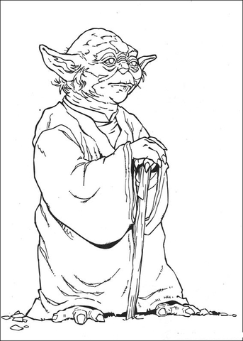 Wise Yoda Coloring page