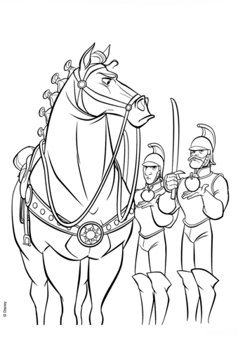 Maximus and Royal Guards Coloring page