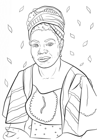 Maya Angelou Coloring page