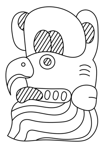 15th Maya Month - Muwan' Coloring page