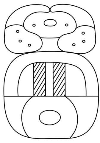 19th Maya Month - Wayeb' Coloring page