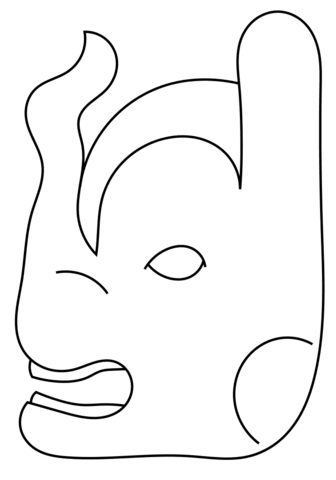 4th Maya Month - Sotz' Coloring page