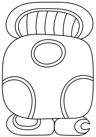 5th Maya Month - Sek Coloring page