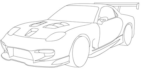 Mazda RX-7 Sport Coloring page