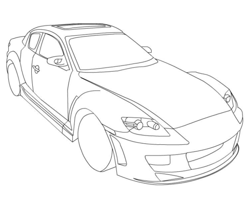 Mazda RX-8 Coloring page