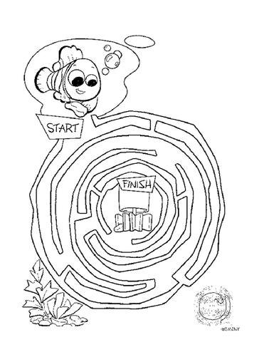 Nemo's Maze  Coloring page