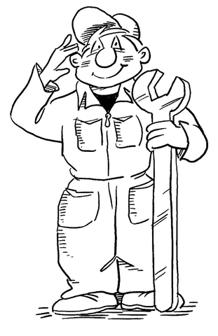 Mechanic  Coloring page