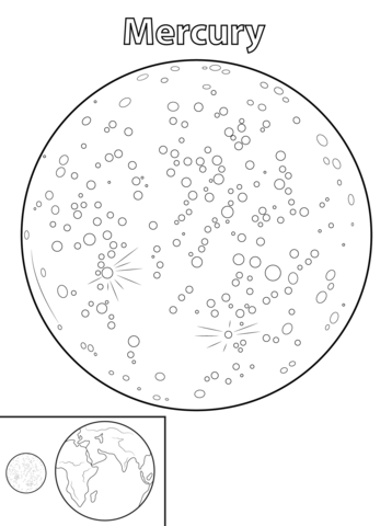 Mercury Planet Coloring page