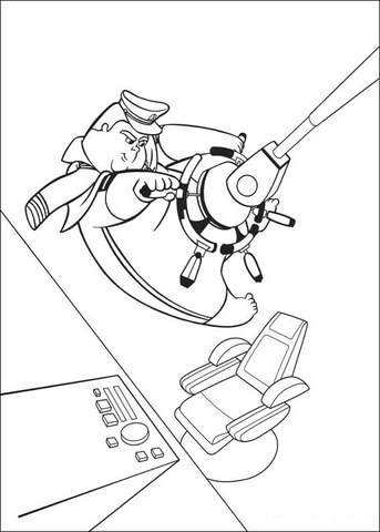 Messed Up Captain  Coloring page