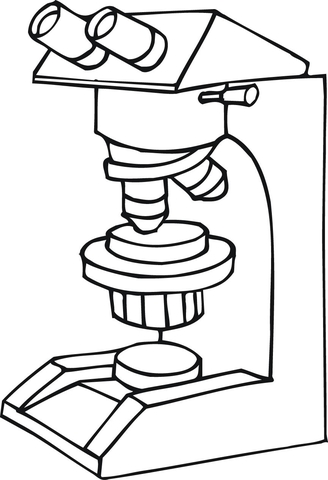 Microscope at work Coloring page