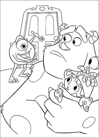 Mike shows the way out Coloring page