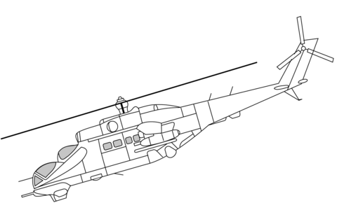 Mil Mi-24 Helicopter Coloring page