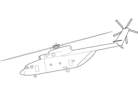 Mil Mi-26 Helicopter Coloring page