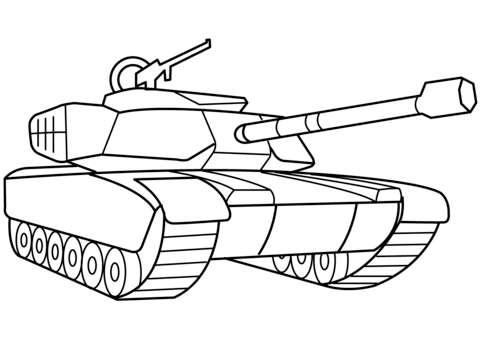 Military Tank Coloring page