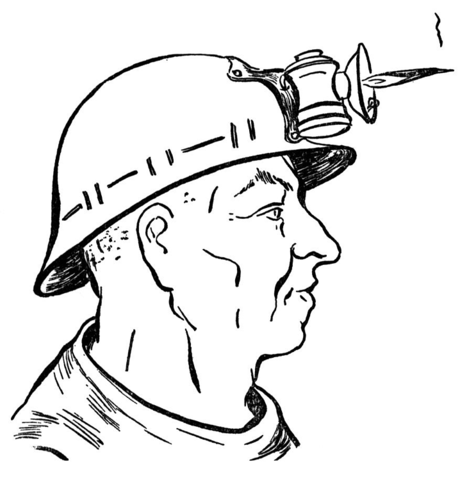 Mine Worker  Coloring page