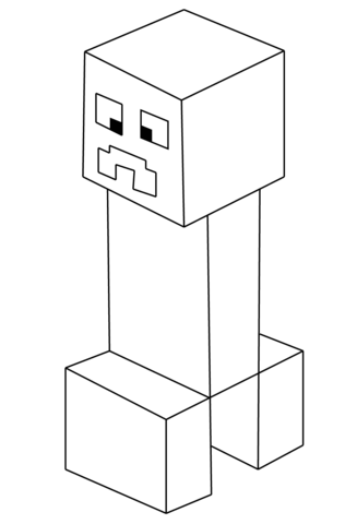 Minecraft Creeper Coloring page