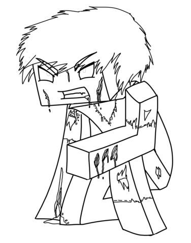 Minecraft Herobrine Coloring page