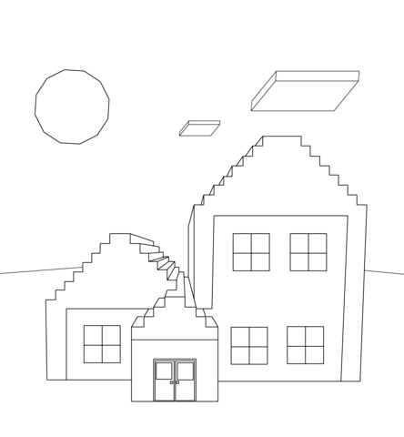 Minecraft House Coloring page