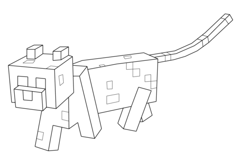 Minecraft Ocelot Coloring page