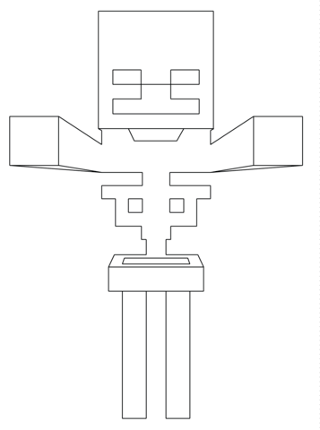 Minecraft Skeleton Coloring page