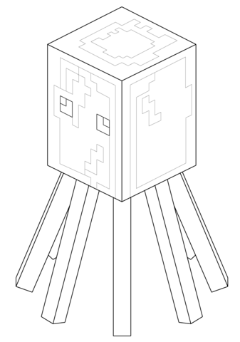 Minecraft Squid Coloring page