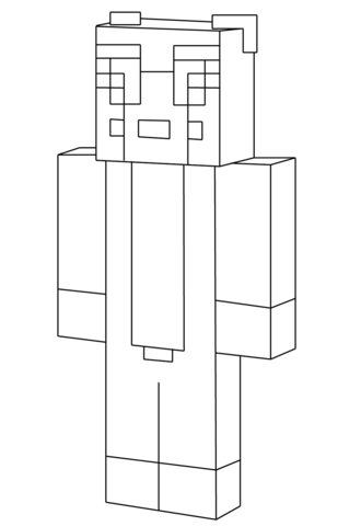 Minecraft Stampylongnose Coloring page