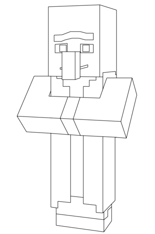 Minecraft Villager Coloring page