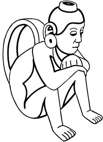 Humanoid Monkey  Coloring page