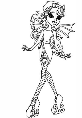 Monster High Rochelle Goyle Coloring page