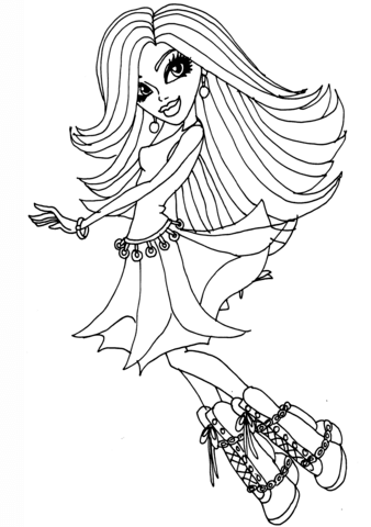 Monster High Spectra Vondergeist Doll Coloring page