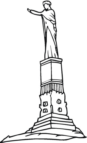 Monument  Of A Goddess  Coloring page