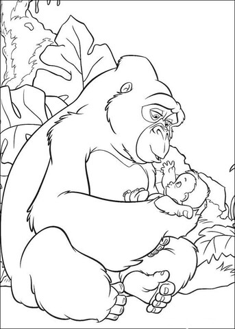 Baby Tarzan Coloring page