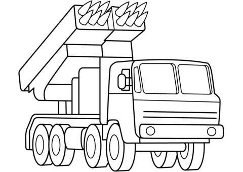 Multiple Rocket Launcher Coloring page