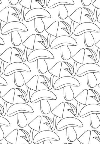 Mushroom Pattern Coloring page