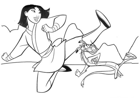 Kung Fu Coloring page