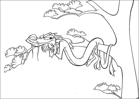 Mushu At The Tree  Coloring page