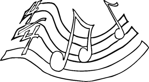 Music Notes  Coloring page